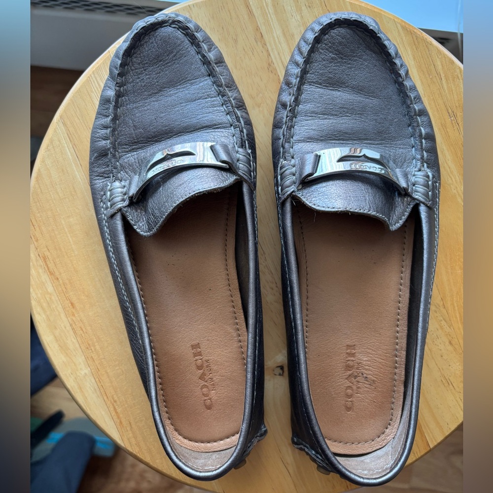 COACH driving moccasins. Size 7